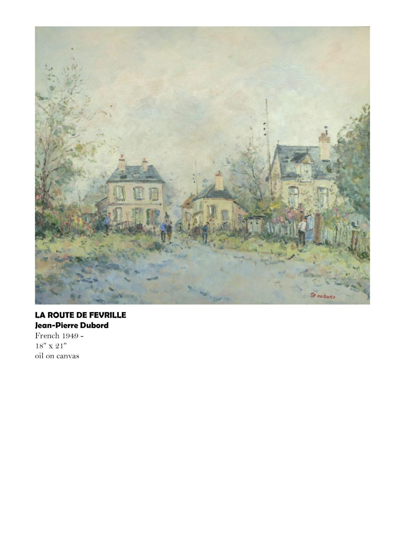 Painting of a rural village scene.