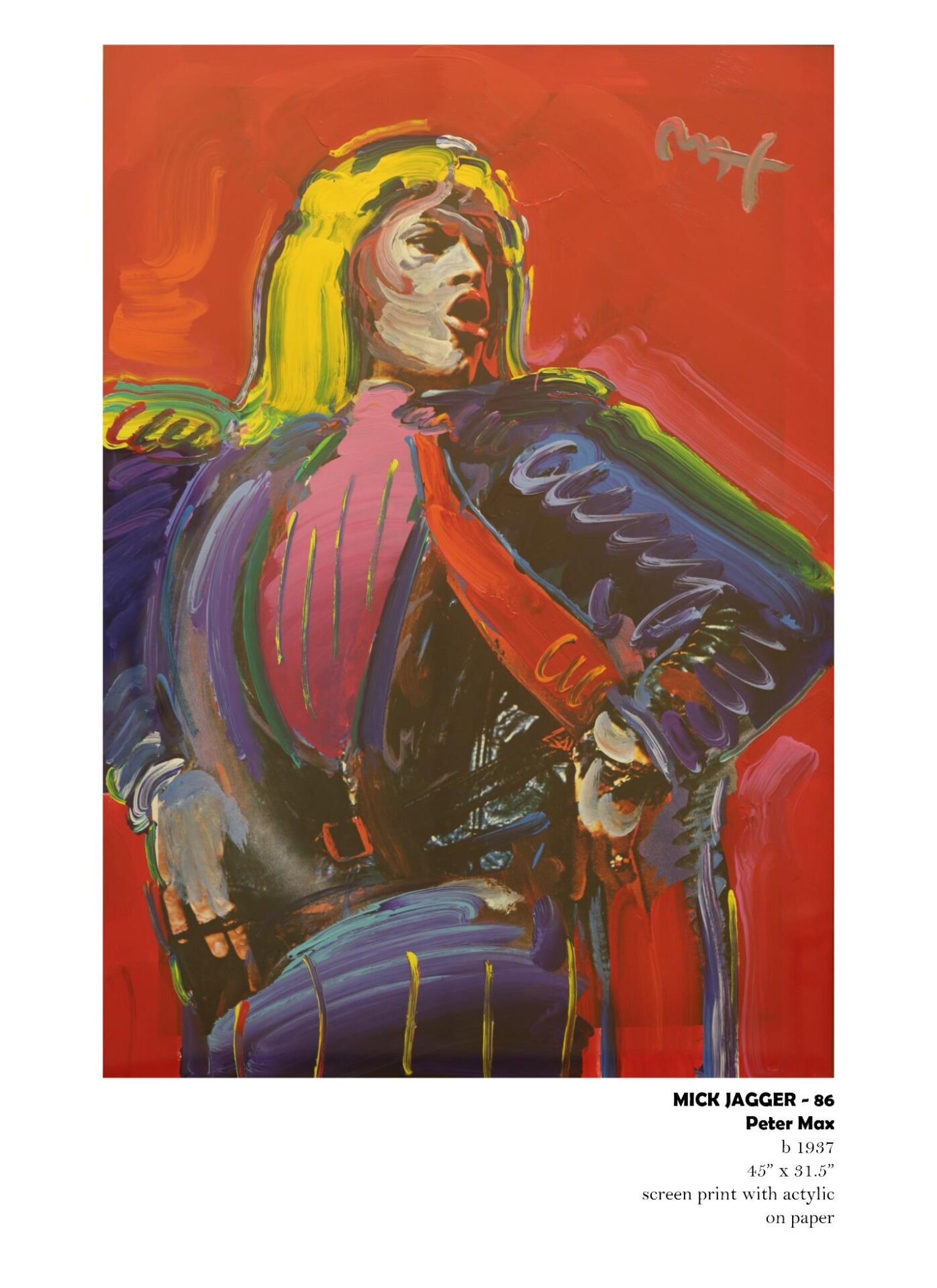 Colorful abstract portrait of a musician.